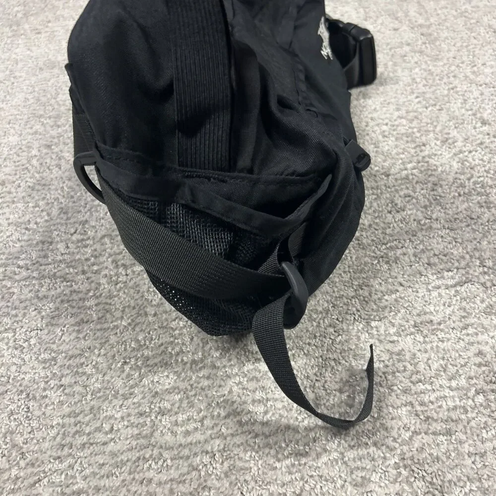 The North Face Lumbar Pack Black Hiking Waist Bag Dual Bottle Holders Adjustable